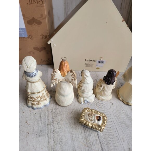 Jim Shore lustre blessed birth and Bethlehem Enesco Nativity scene Jesus religio - Picture 8 of 11